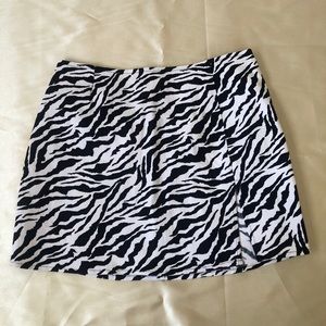 Zebra print mini skirt